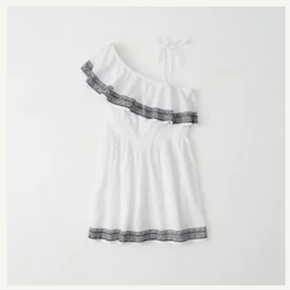 🌟💙 ABERCROMBIE EMBROIDERED ONE SHOULDER DRESS 💙🌟